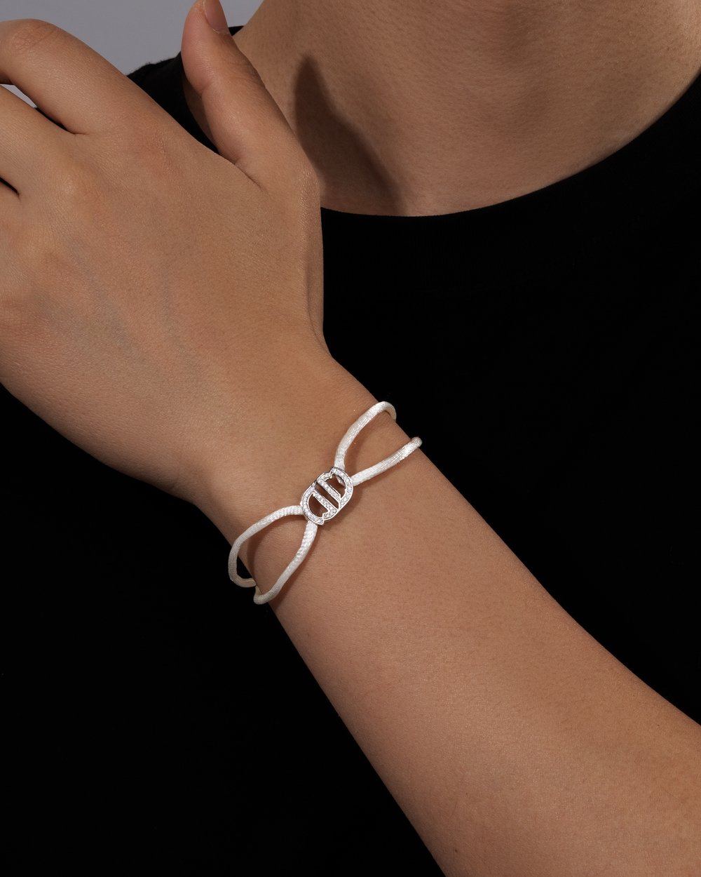 MOISSANITE INFINITY CORD BRACELET.